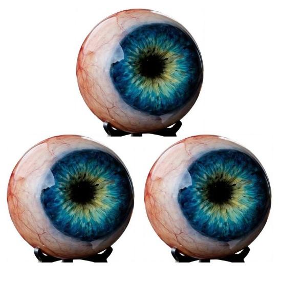 Realistisch Gotisch Oogbol Ornament Levensgetrouw Horror 3D Oog Beeldje Eng Donkere Fantasie Stijl Bureau Decoratie voor Halloween Huisdecoratie