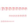 Solid Color Pink Pedicure Stickers - Wearable Coated Nail Tips for Manicures