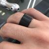 Herrenring, 15 mm, extra breites Rohr, schwarzer Edelstahl, klobiges Band, Zigarrenringe, Herrenschmuck, Herren-Accessoires