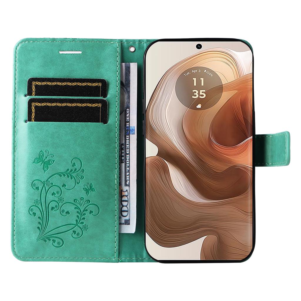 For Motorola Moto X50 Ultra 5G/Edge 50 Ultra 5G Wallet Case Floral Butterfly Imprinted Leather Phone Cover Stand