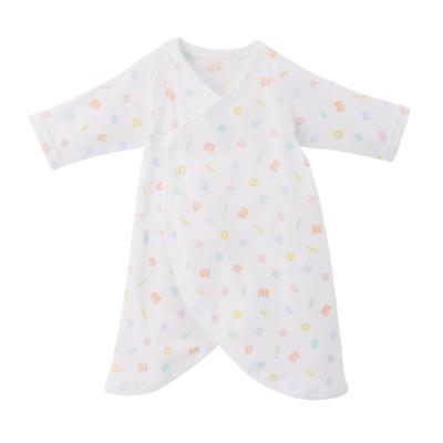 MIKI HOUSE Combi Baby Undershirt with Bear Logo, 100% Cotton, Made In Japan, for Boys and Girls, Newborn, Size 40-2332-143, 50-60cm, Multicolor