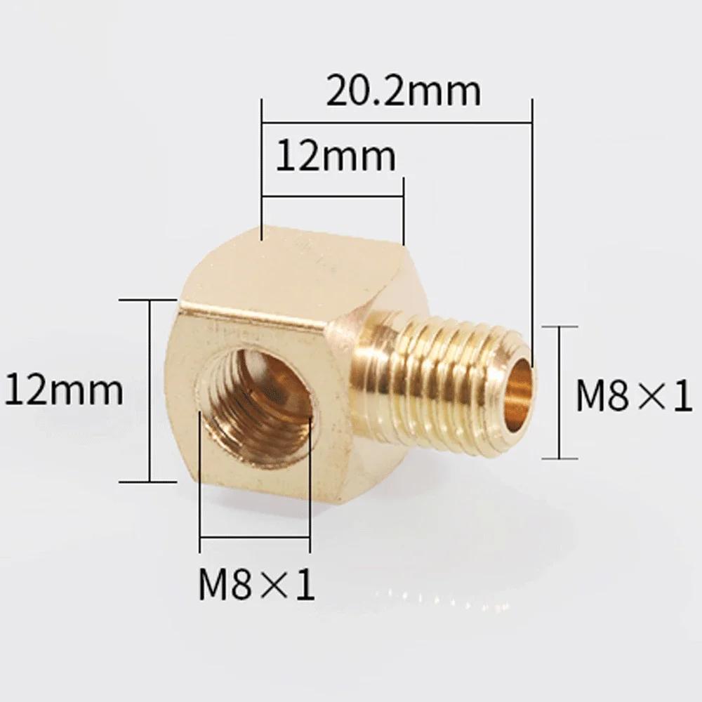 M6/8/10 1/8 1/4 3/8 Inch BSPP Female/Male Brass 90-Deg Elbow Plumbing Adapter Lubrication-Tubing Block