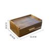 Tea Box with Drawer Compact Pouch Organizer Low-Height