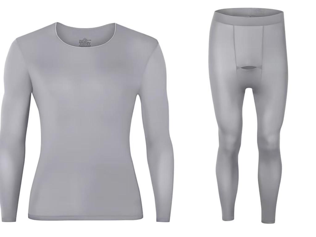Men's Hyaluronic Acid Moisturizing Warm Base Layer Set - Long Sleeve Top & Pants for Autumn