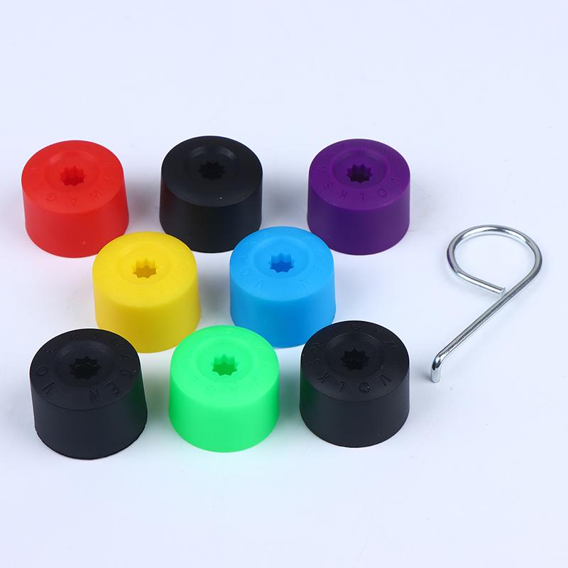 20Pcs Universal Car Wheel Hub Covers 17Mm Universal Wheel Lug Nut Cover Tire Nut Dust Cover Dust Proof Protector Car Accessories
