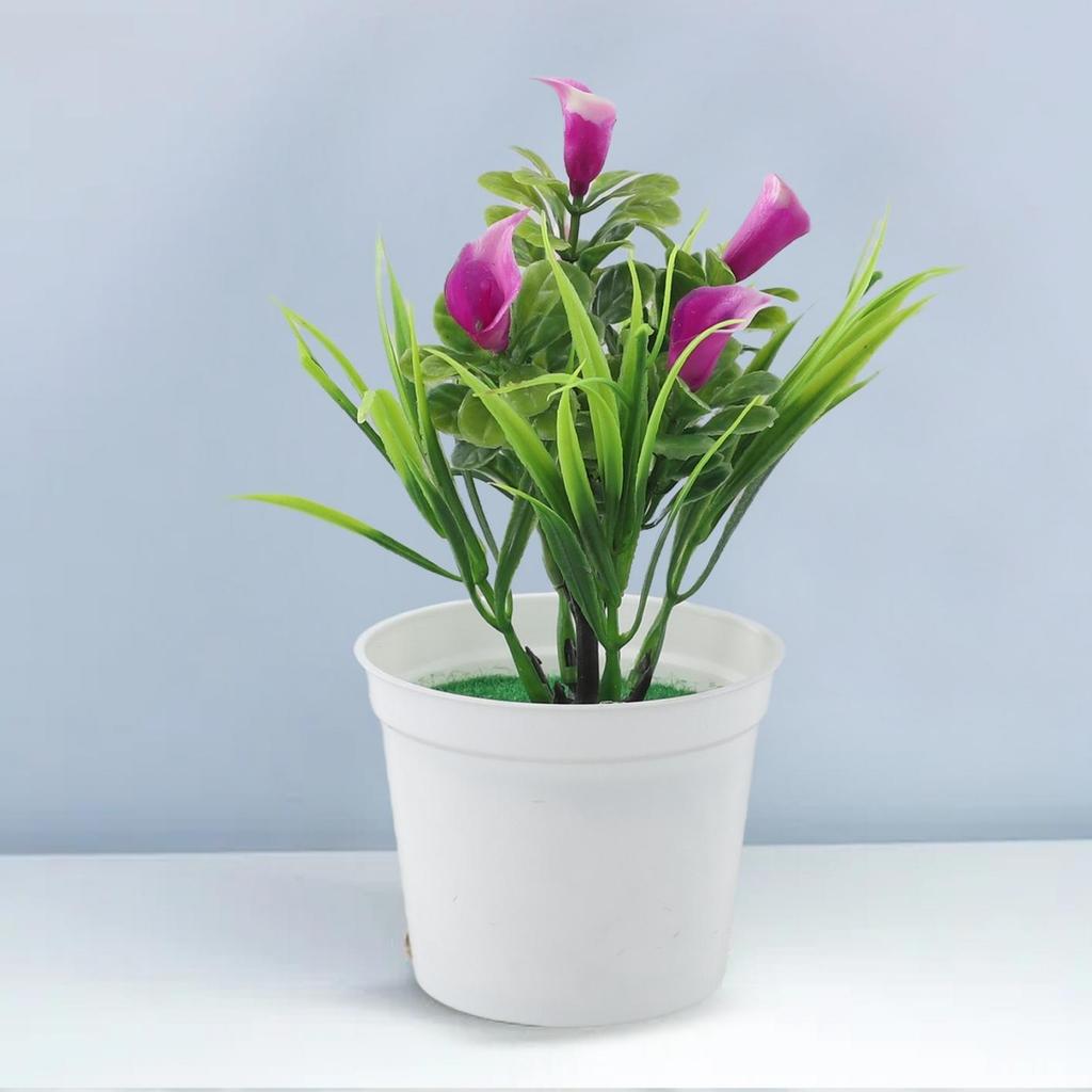 Versatile Decoration 5 Artificial Potted Calla Lily Flowers for Any Space