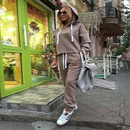 Women's Casual Fleece Hooded Two-Piece Sweatshirt Set - Loose Fit, Autumn/Winter 2023 Style