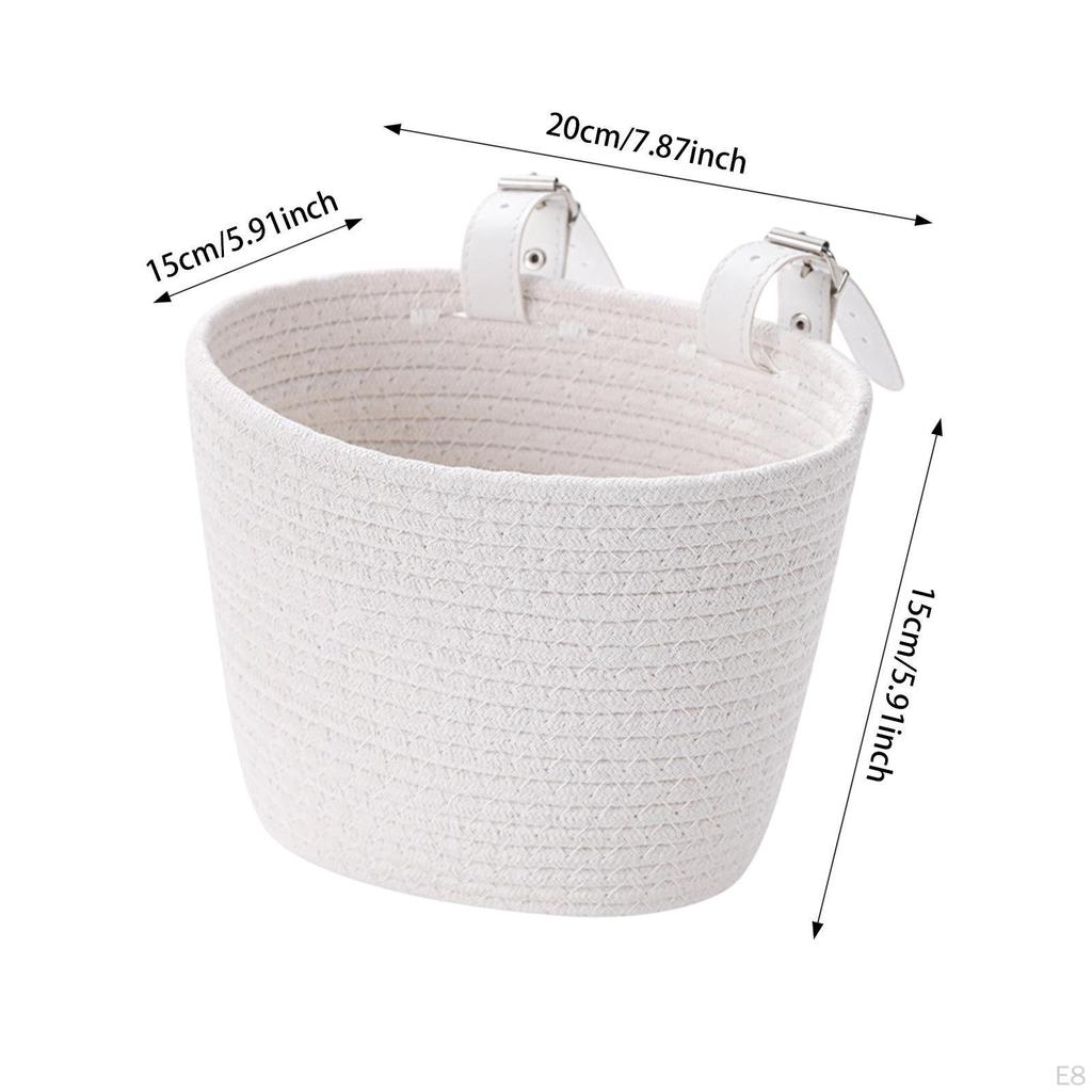 Kinderfahrradkorb Zubehör Dekoration, Gewebter Fahrradkorb vorne, für Kinder