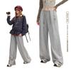 unifree American Pleated Drawstring Wide Leg Sweatpants