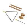 Triangle Percussion Instrument Set Wood Musical Percussion Instrument Toy for Children Preschool