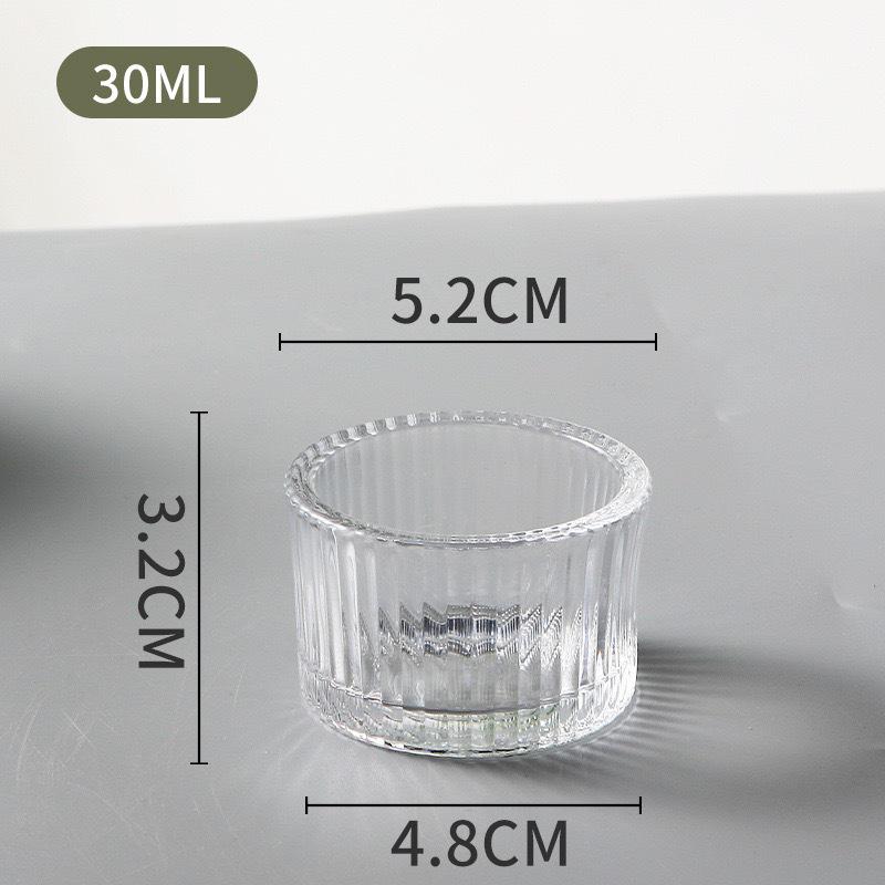 Vertical Stripe Glass Aroma Candle Holder for Romantic Dinners