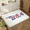 British Classic Motorcycle Racing Thickened Absorbent Non-Slip Floor Mat Bedroom Living Room Door Mat Flannel Rug