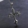 Men's Flame Cross Totem Retro Pendant Necklace