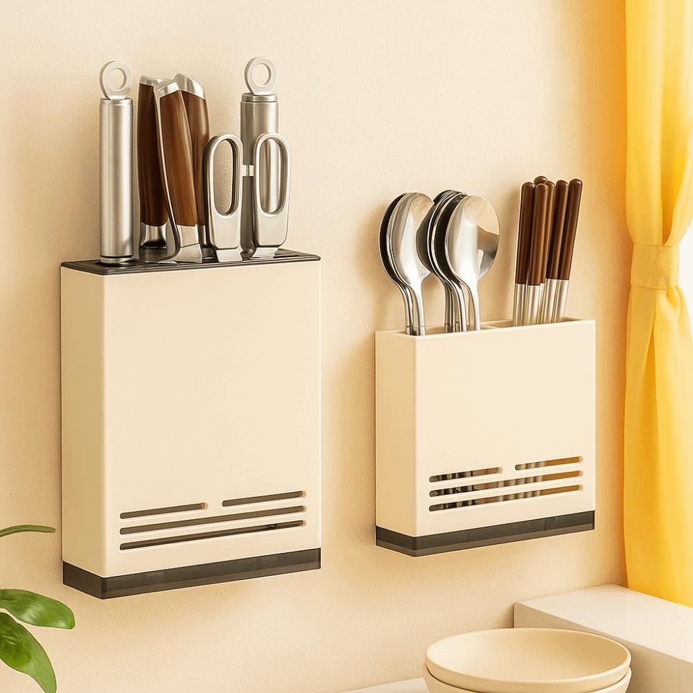 Wall Mounted Cutter Holder Rust-proof Chopstick Holder  Tableware Organization