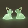 Cute Mini Rabbit Ornaments New Miniature Figurines Microlandscape Luminous Bunnies