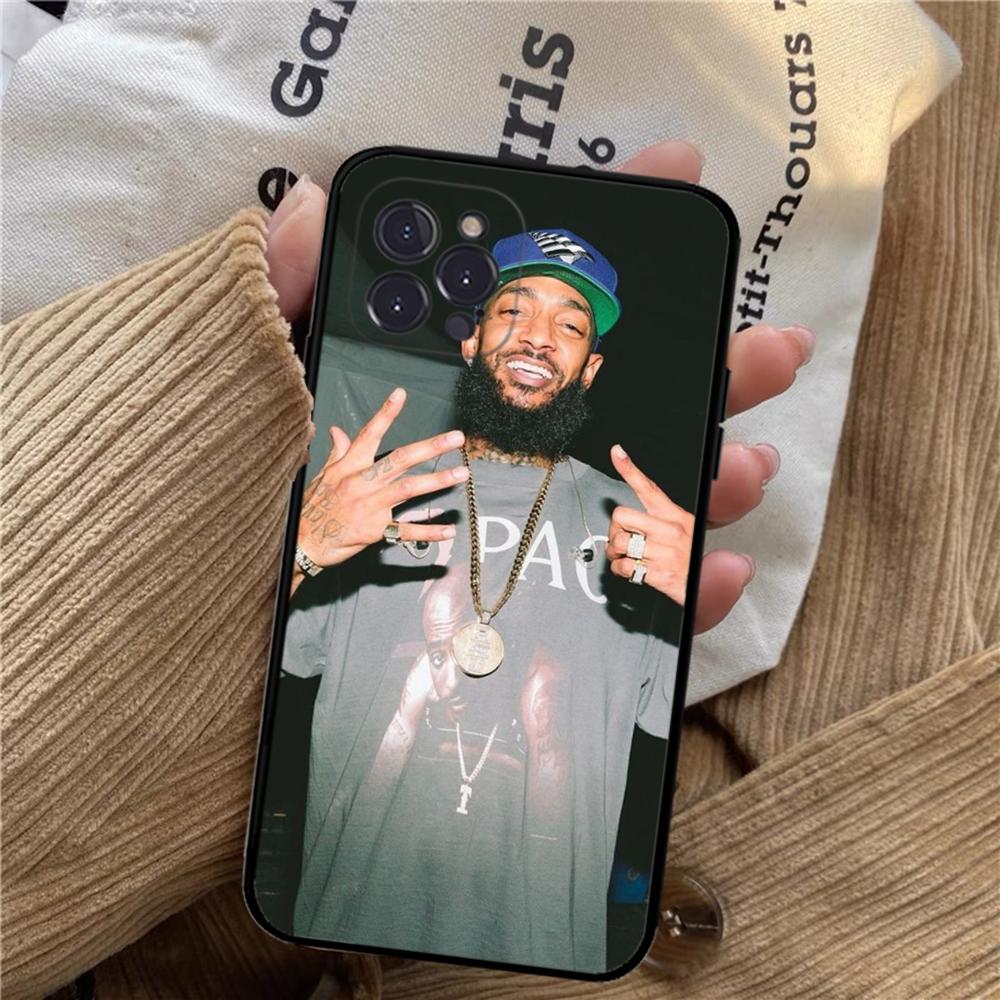 

N-Nipseys Rapper H-Hussles Phone Case For IPhone 16 15 14 11 12 13 Mini Pro XS Max Cover 6 7 8 Plus X Funda Shell iPhone 14 pro