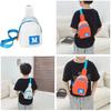Kids Crossbody Bag Korean Style Casual Coin Purse For Children Trendy Letter Pattern Nylon Material Unisex
