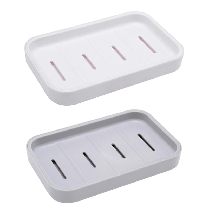 2PCS Soap Dish Plastic Soap Holder for Bathroom Shower Double Layer Draining Soap Dish Tray Easy to Clean Soap Case 1