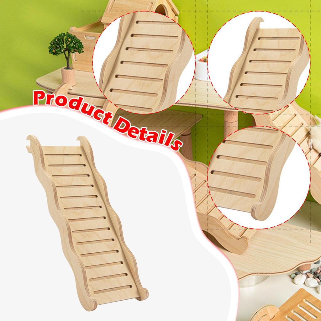 Wooden Hamster Ladder,Ladder Bridge,Activity,Training,Bunny Hutch Ramp Dwarf