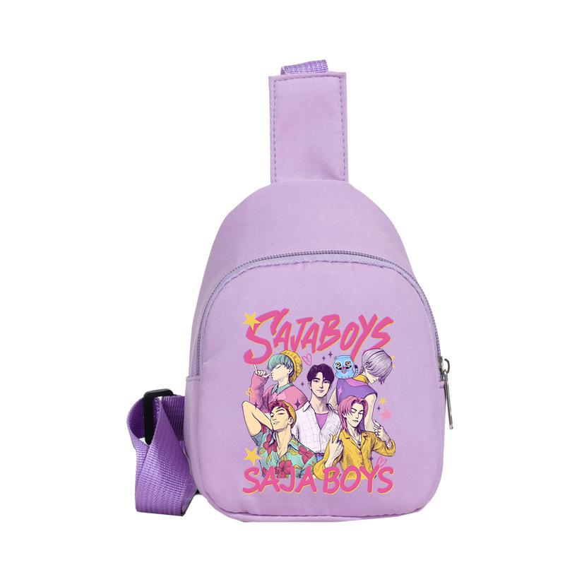 Children'S Breast Bag Animation Cartoon Peripheral Printing Casual Shoulder Bag Going Out Portable Messenger Bag