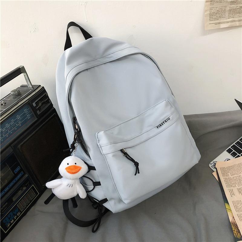 New Schoolbag Women's Simple High School Junior High School Backpack Men's Casual Backpack Dirt-resistant Large-capacity Cross-border