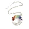 Hand Winding Bending Tree Of Life Necklace Natural Irregular Gravel Crystal Necklace N80