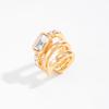 3 Layers Fashion Crystal Clip Earrings for Women Girls Minimalist Metal C-shaped Fake Piercing Ear Cuff Ear Jewelry Gifts