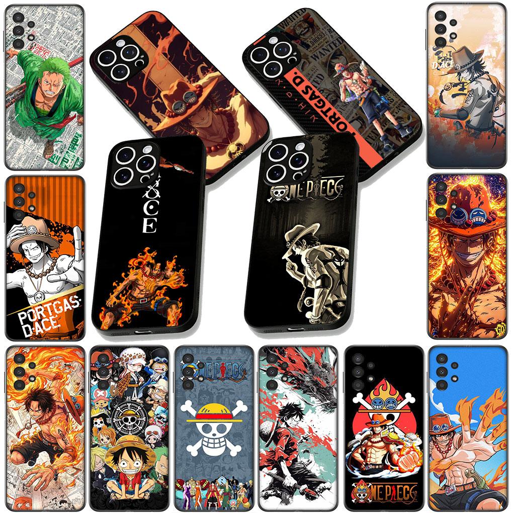 Cover for Samsung Galaxy A05 A06 A14 A50 A51 A52 A12 A13 A17 A70 A07 A25 A26 A56 A23 M53 Case Portgas D Ace One Luffy Piece Zoro