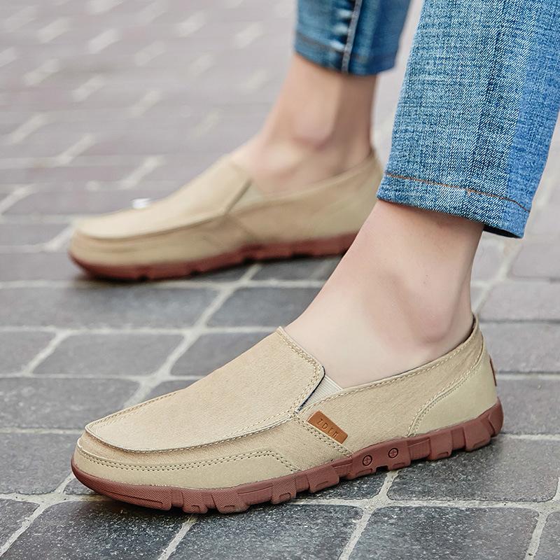 Spring New Men's Shoes Casual Breathable Lightweight PU Canvas Shoes Fashion Casual Shoes Loafer Zapatillas Comodas