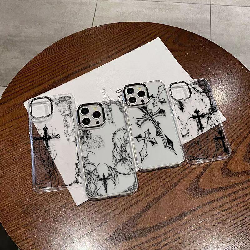 Cool Dark Gothic Cross Mark Case For Honor 90 200 Lite MAGIC 7Lite X9C X8B X7A X8A X6A X9D Huawei Y9 Prime 2019 P30 Lite Soft