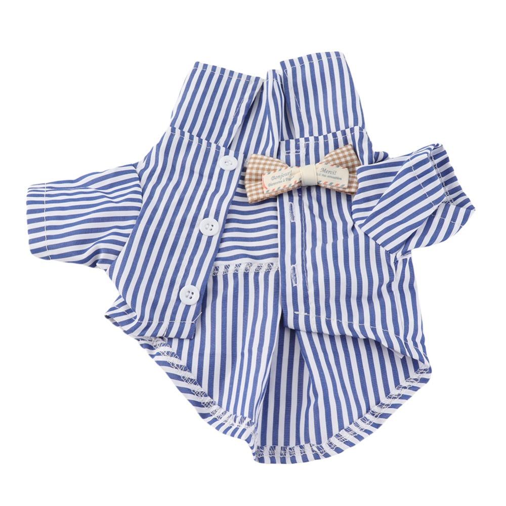 Striped Pattern Pet Clothes Thin Lightweight Canine Apparel Small Breed Dog Shirt  Home Leisure