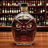 Pumpkin Wine Bottle with Human Face Creepy Cute Spooky Wine Bottle Unique Evil Smirks Fun Face Bottle for Halloween