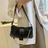 Large Capacity Crocodile Underarm Bag Y2K Texture Shoulder Bag PU Rivet Chain Handbag  Travel