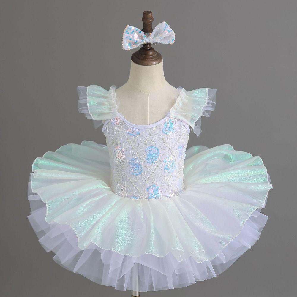 Sequin Ballet Tutu Dance Skirts Modern Performance Clothes Fashion Dance Costume  Kids Girls
