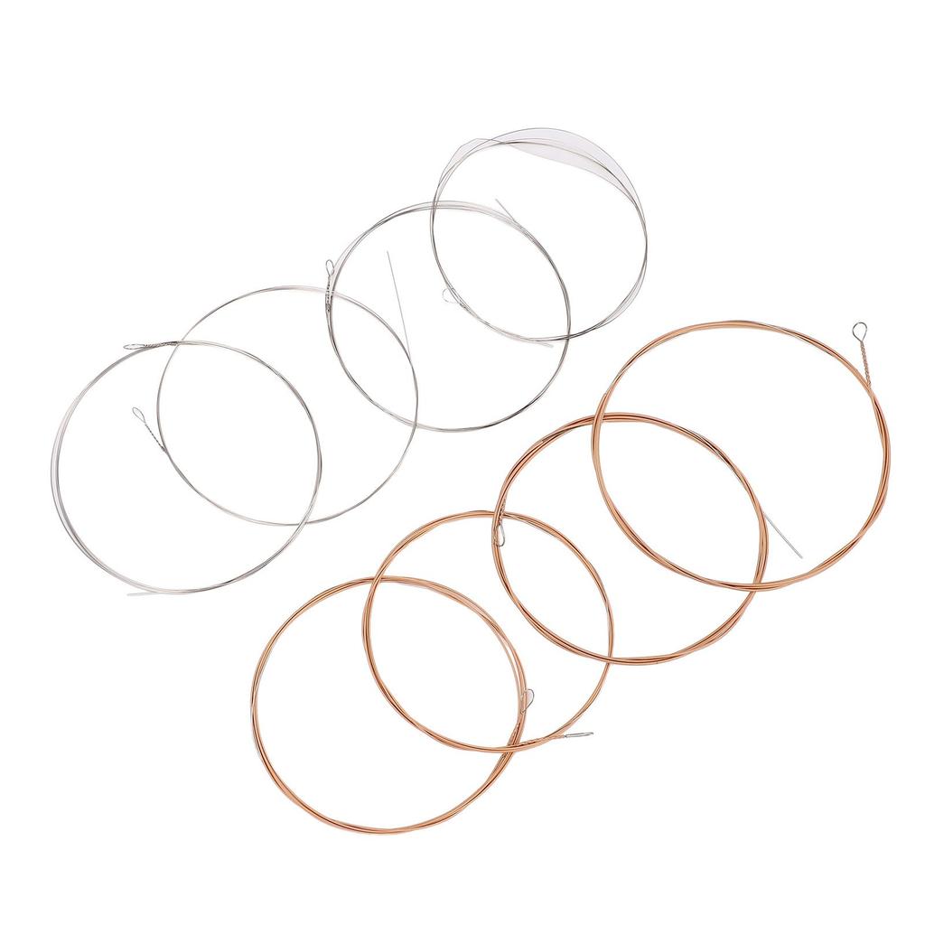 8 Pcs Mandolin String Phosphor Bronze Stable Timbre 8 String Mandolin Strings for Replacement