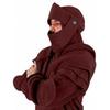 Men's Halloween Knight Hoodie with Mask, Elbow Pads, Drawstring, and Kangaroo Pocket - Solid Color Cosplay Costume
