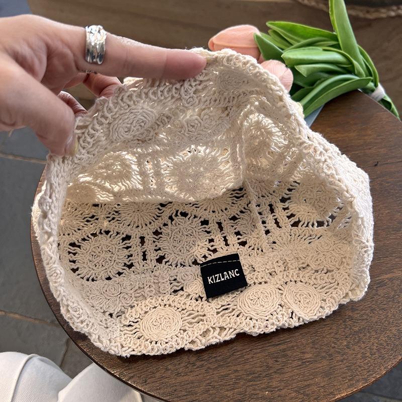 Women S Large Size Hollow Thin Beanie Hat For Spring Summer