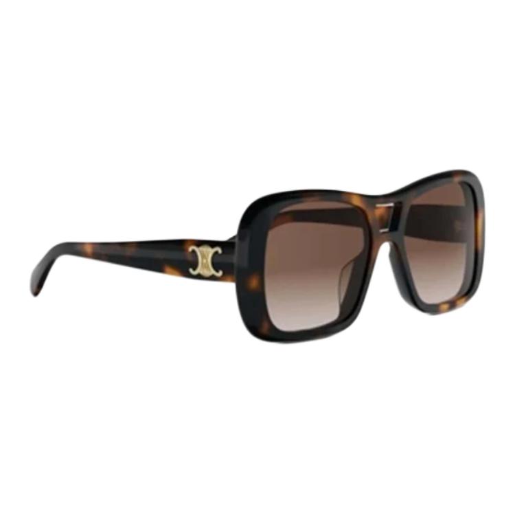 Celine Unique Design Acetate Pilot Sunglasses Women sunglasses Havana CL40331U53F