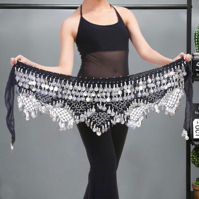 Bauchtanz-Taillenkette aus Samt mit Münzschnürung, leichter Damen-Tanzgürtel, Tänzer-Zubehör