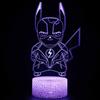 Pikachu Led Night Light 3d Illusion Lamp Bedside Kids Gifts Bedroom