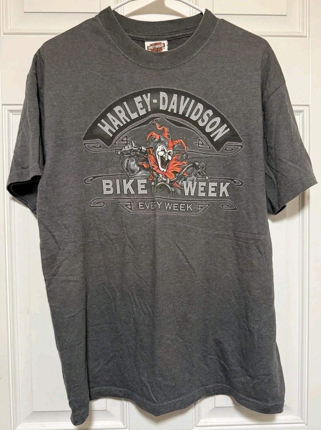 Harley Davidson Bike Week Tarentum PA Sz Large Joker Panther Shirt Gatto Jester Unisex T-Shirt XL