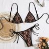 Lace Starfish Pendant Triangle Cup Sexy Two Piece Bikini Set Elegant