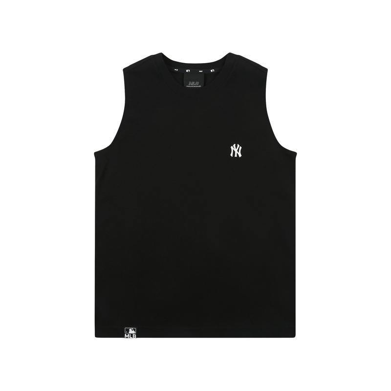 New MLB X MLB Crew Neck Fitted Straight Sleeveless T-Shirt Unisex Black 31TK01131-50L