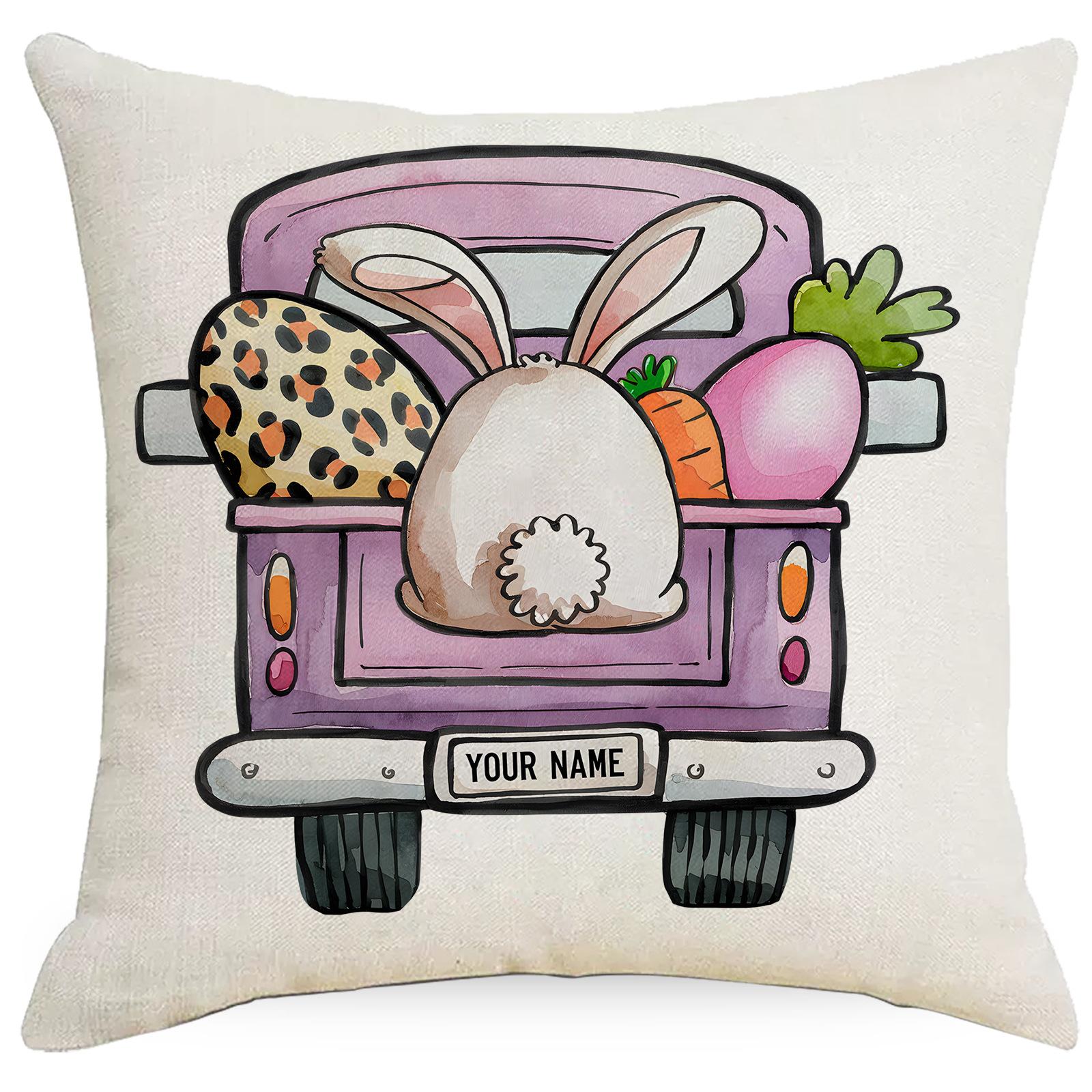 

Easter Pillow Cover Rabbit Letter Creative Home Cushion Pillow Cover Ornament Premium Durable Quality Useful Practical 45 * 45Cm