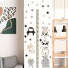 Little Animals Stacking Height Chart Wall Sticker Removable Background Decor for Bedroom Living Room Home Decoration