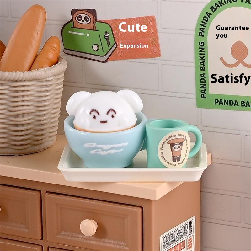 10 Pcs Dollhouse Miniatures Puppy Snow Top Coffee Mug Model Micro Landscape Ornaments Pretend Play Toys Diy Accessories Material