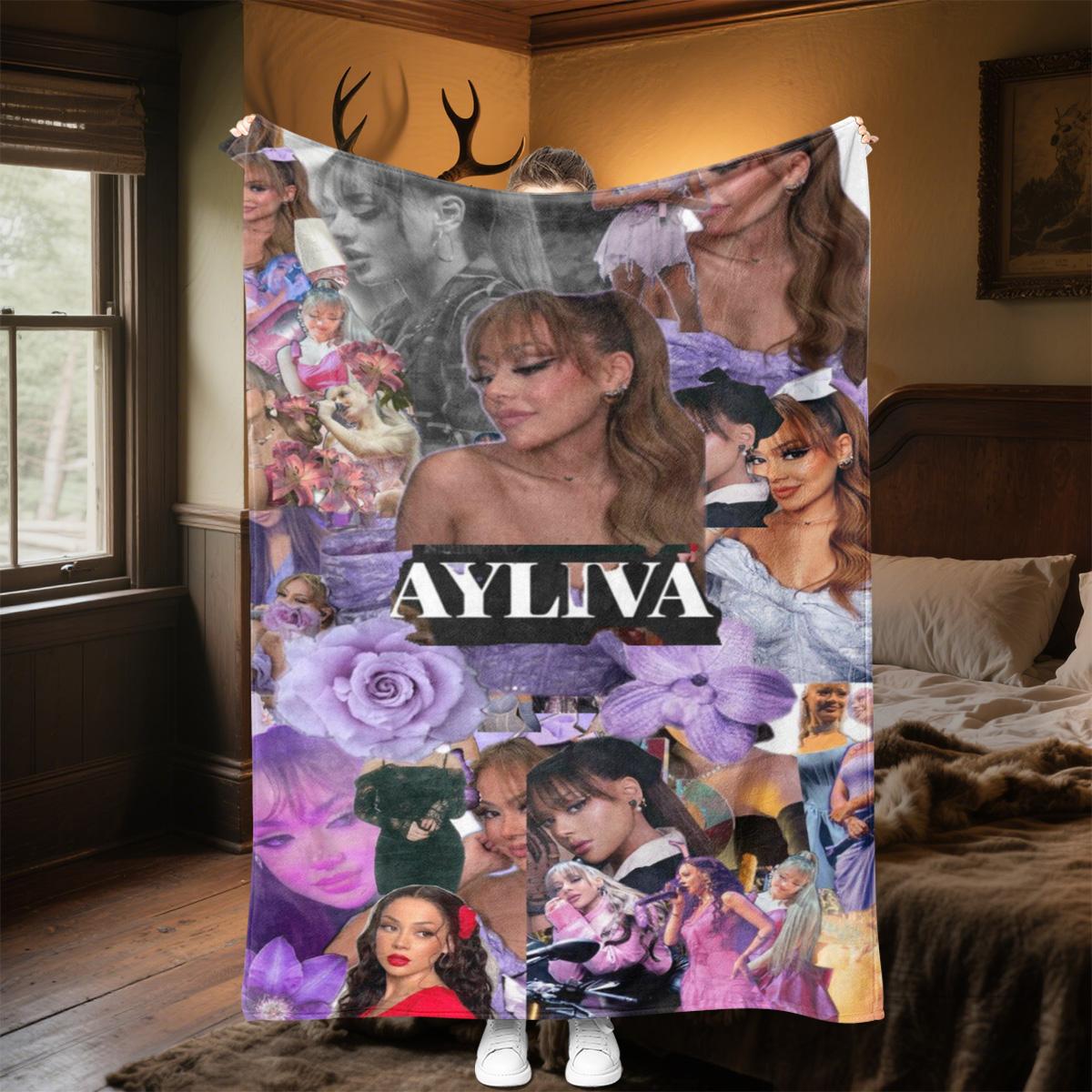 Ayliva's Glamour Moments Plüschdecke Weich Bequem Ganzjahresdecke Sofa Büro Nickerchen Decke Outdoor Reise Überwurf Perfektes Geschenk 80cm x 120cm