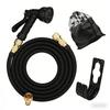 High Pressure Magic Hose Garden Irrigation Car Wash Dual PurposePVCDual Metal Connector Telescopic Water Pipe for Household Wate