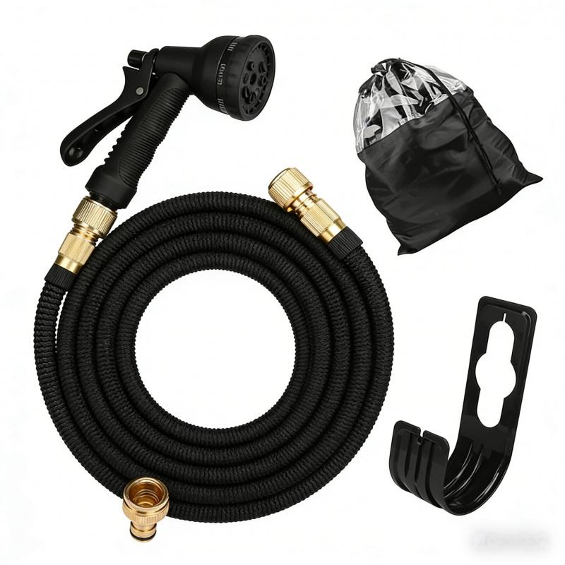 High Pressure Magic Hose Garden Irrigation Car Wash Dual PurposePVCDual Metal Connector Telescopic Water Pipe for Household Wate