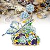 Enamel Jewelry Box Flower Design Elegant Exquisite Zinc Alloy Trinket   for Home